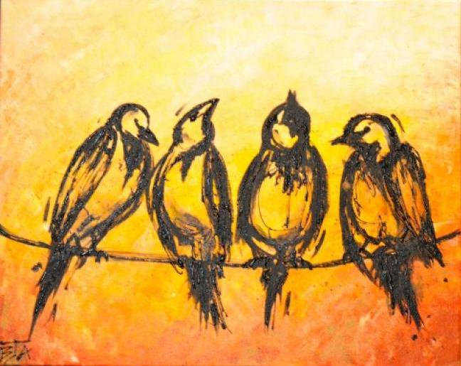 Painting Workshop: Birds on a Wire