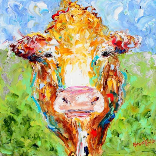 Painting Workshop: Happy Cow by Karen Tarlton