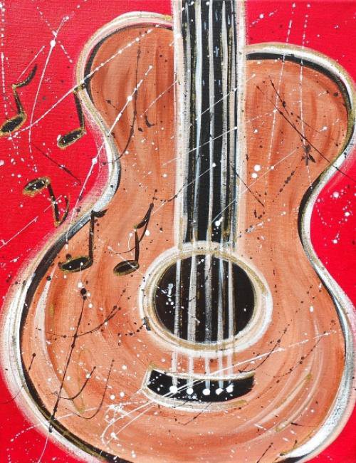 Splatter Paint Guitar
