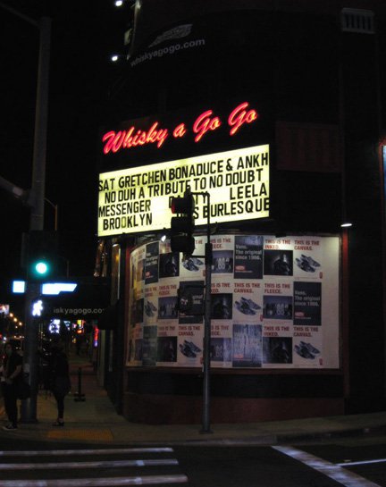 Ankh on the Whiskey marquee in Hollywood