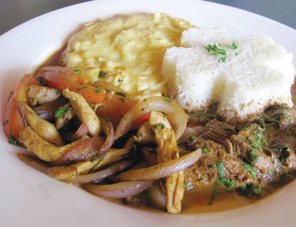 The Peruvian Plate at Ají Peruvian Restaurant 