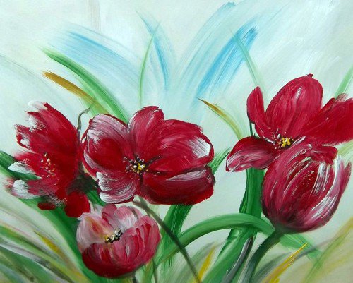 Painting Workshop: "Red Flowers"