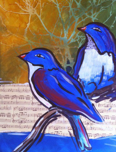 Painting Workshop:"Two Birds- Multi-Media Painting"