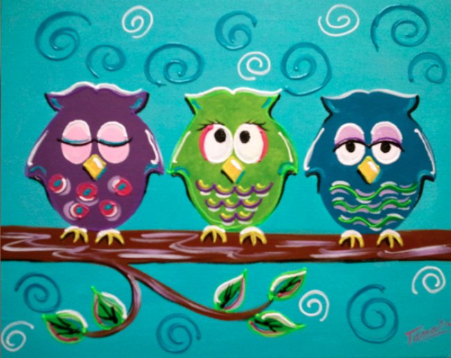 Painting Workshop: "Funky Owls"