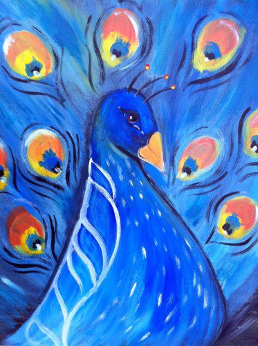 Painting Workshop: "Blue Peacock"