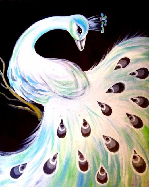 Painting Workshop: White Peacock