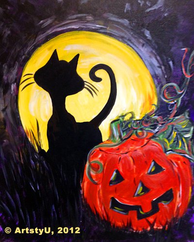 Painting Workshop: Black Cat and Jack - Decorate for Halloween