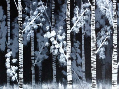 Painting Workshop: Black and White Forest