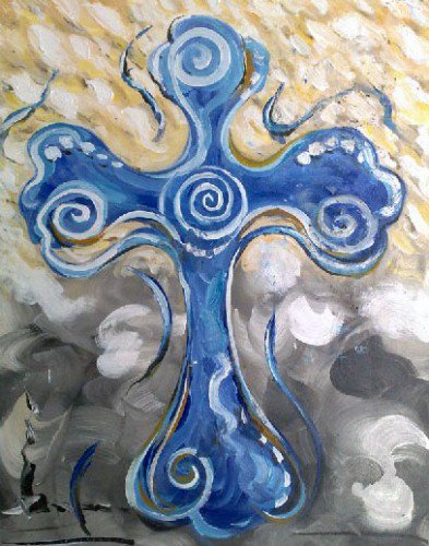 Painting Workshop: Swirly Cross