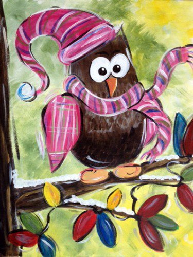Painting Workshop: Owl with Scarf