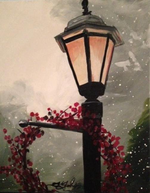 Painting Workshop: Winter Lamp Post