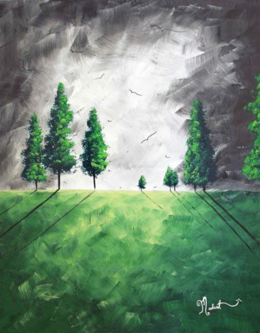 Painting Workshop: Green Pastures - Original by Megan Duncanson©