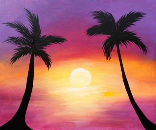 Painting Workshop: Palm Tree Sunset