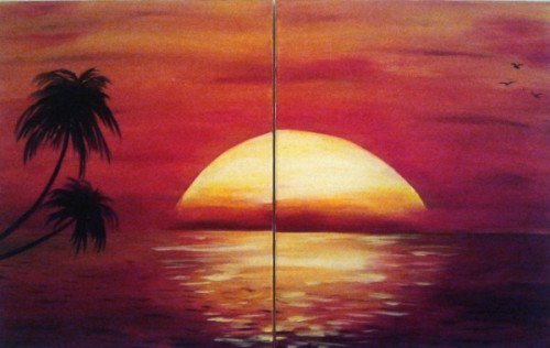 Painting Workshop: Couples Painting- Beach Sunset
